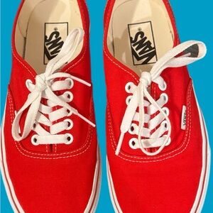 Vans Bold Red Canvas Shoes